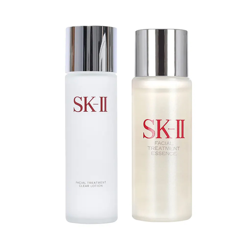 Luxury Skincare Minis - เอสเซนส์บำรุงผิวหน้าและคลีร์โลชั่น SK-II มินิ ดูโอ เซ็ต, ผลิตภัณฑ์ดูแลผิว